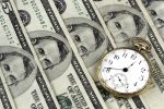 Pocket Watch And Five Dollar Bills