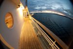Open deck at sea cruise ship